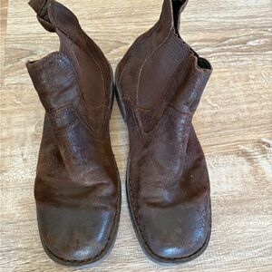 Born Leather Pull On Boots Dark Brown Sz 11